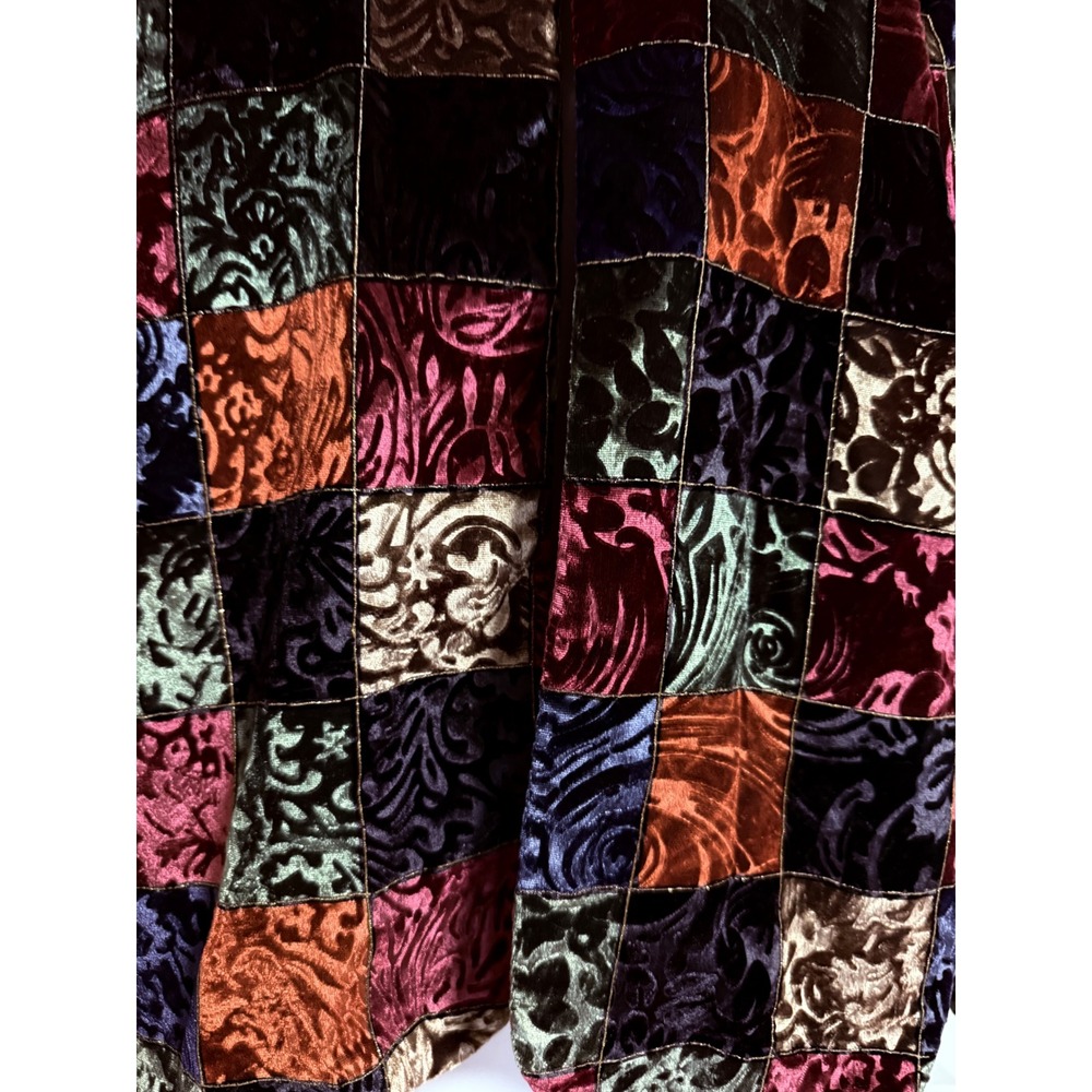 Willowridge Patchwork Burntout Velvet Jacket Blou… - image 7